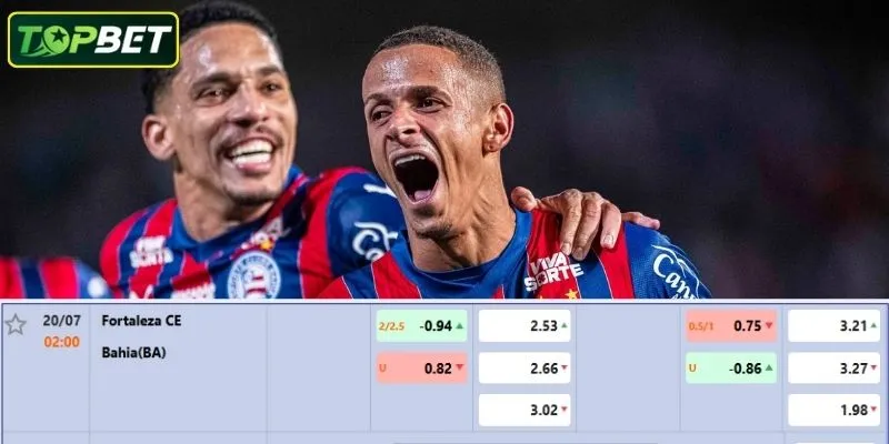 Ty Le Keo Chi Tiet Cho Tran Dau Fortaleza Vs Bahia