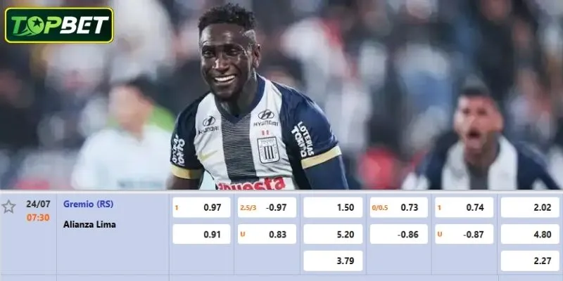 Ty Le Keo Chi Tiet Cho Tran Dau Gremio (rs) Vs Alianza Lima