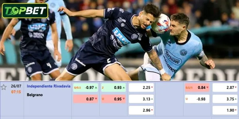Ty Le Keo Chi Tiet Cho Tran Dau Independiente Rivadavia Vs Belgrano