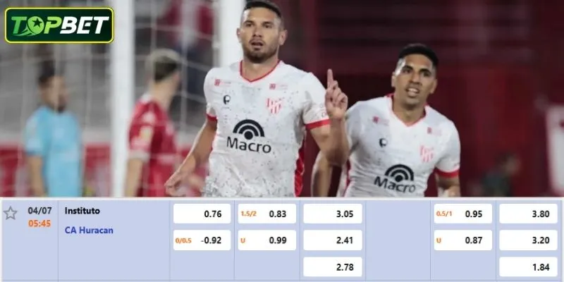 Ty Le Keo Chi Tiet Cho Tran Dau Instituto Cordoba Vs Ca Huracan Converted