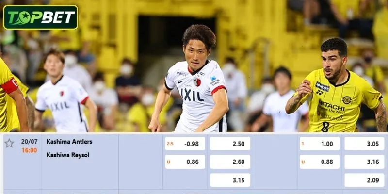 Ty Le Keo Chi Tiet Cho Tran Dau Kashima Antlers Vs Kashiwa Reysol