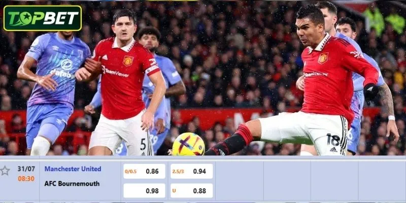 Ty Le Keo Chi Tiet Cho Tran Dau Manchester United Vs Afc Bournemouth 