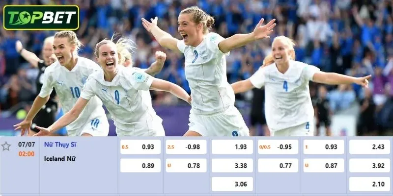 Ty Le Keo Chi Tiet Cho Tran Dau Switzerland Women Vs Iceland Women