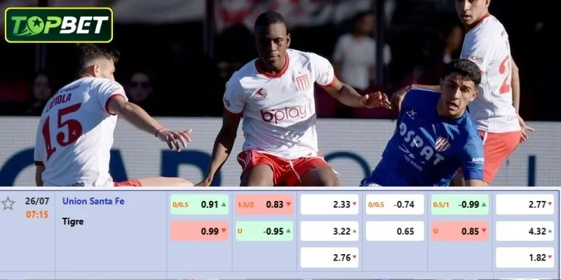 Ty Le Keo Chi Tiet Cho Tran Dau Union Santa Fe Vs Tigre