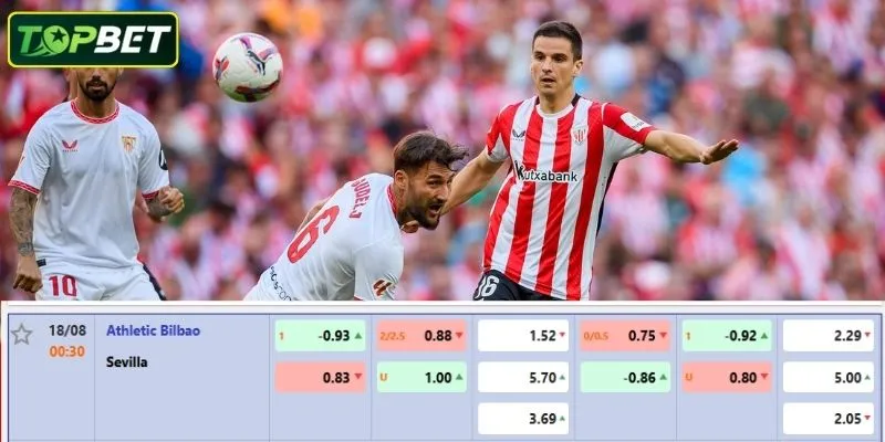 Ty Le Keo Chi Tiet Cho Tran Dau Athletic Club Vs Sevilla 