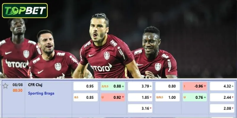 Ty Le Keo Chi Tiet Cho Tran Dau Cfr Cluj Vs Sc Braga 