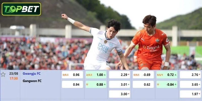 Ty Le Keo Chi Tiet Cho Tran Dau Gwangju Fc Vs Gangwon Fc 