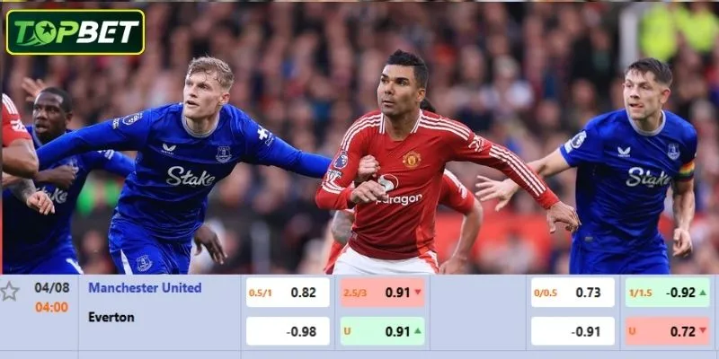 Ty Le Keo Chi Tiet Cho Tran Dau Manchester United Vs Everton Fc