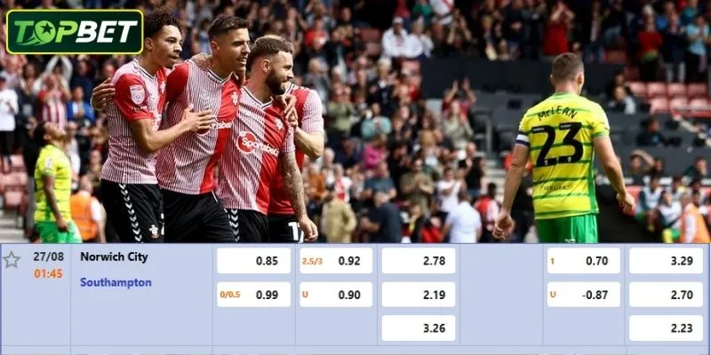 Ty Le Keo Chi Tiet Cho Tran Dau Norwich City Fc Vs Southampton Fc