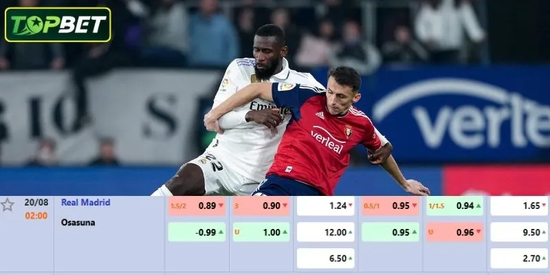 Ty Le Keo Chi Tiet Cho Tran Dau Real Madrid Vs Osasuna