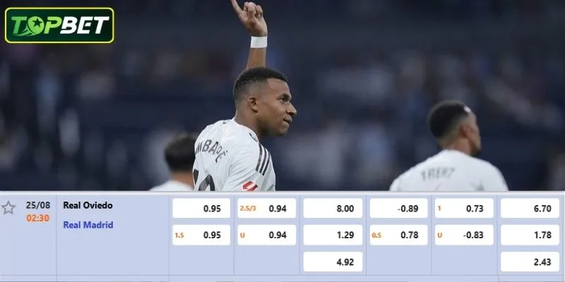 Ty Le Keo Chi Tiet Cho Tran Dau Real Oviedo Vs Real Madrid
