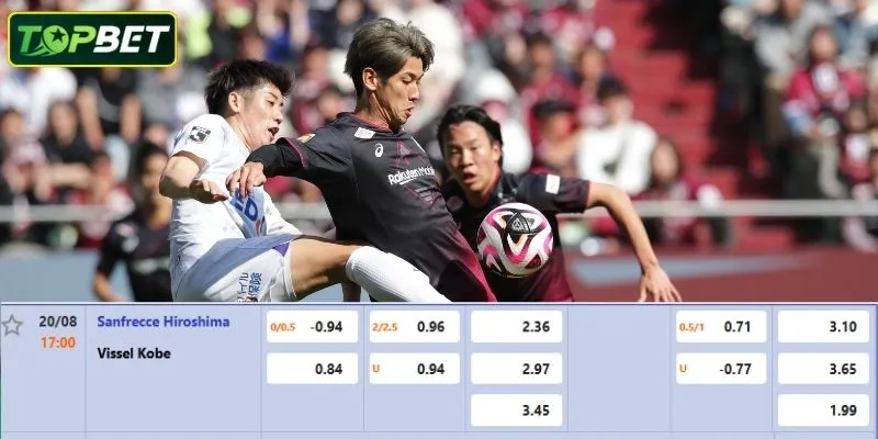 Ty Le Keo Chi Tiet Cho Tran Dau Sanfrecce Hiroshima Vs Vissel Kobe