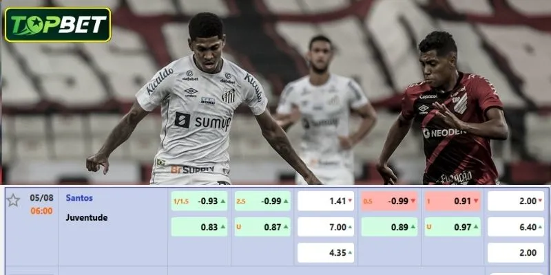 Ty Le Keo Chi Tiet Cho Tran Dau Santos Fc Vs Juventude