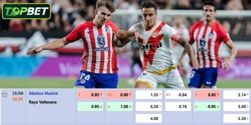 Ty Le Keo Chi Tiet Cho Tran Dau Atletico Madrid Vs Rayo Vallecano