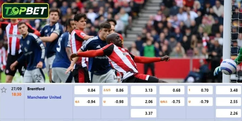 Ty Le Keo Chi Tiet Cho Tran Dau Brentford Vs Manchester United 