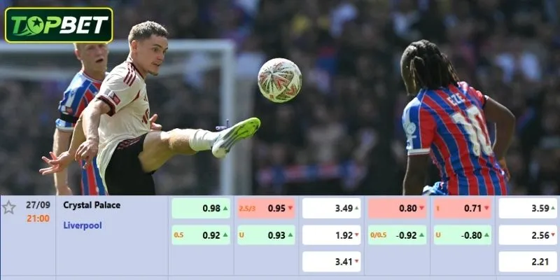 Ty Le Keo Chi Tiet Cho Tran Dau Crystal Palace Vs Liverpool