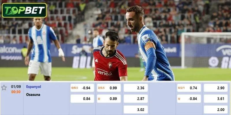 Ty Le Keo Chi Tiet Cho Tran Dau Espanyol Vs Osasuna