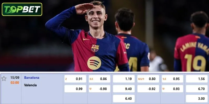 Ty Le Keo Chi Tiet Cho Tran Dau Fc Barcelona Vs Valencia Cf 