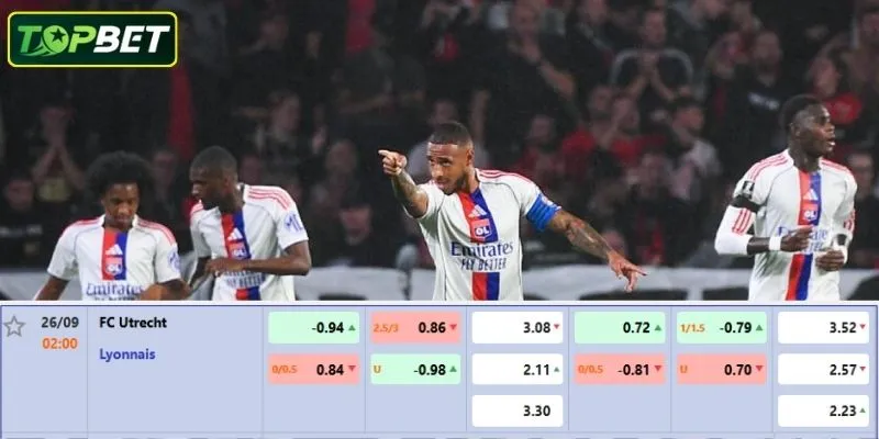 Ty Le Keo Chi Tiet Cho Tran Dau Fc Utrecht Vs Lyon 