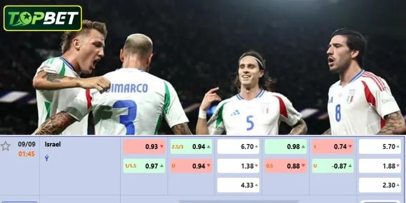 Ty Le Keo Chi Tiet Cho Tran Dau Israel Vs Italia