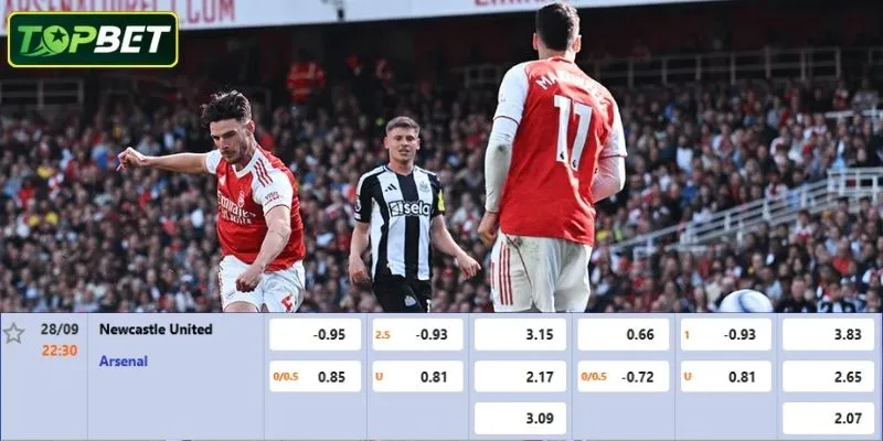 Ty Le Keo Chi Tiet Cho Tran Dau Newcastle United Vs Arsenal Fc