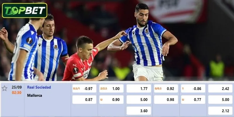 Ty Le Keo Chi Tiet Cho Tran Dau Real Sociedad Vs Rcd Mallorca