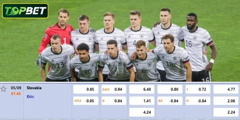 Ty Le Keo Chi Tiet Cho Tran Dau Slovakia Vs Duc