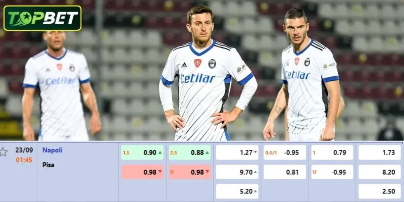 Ty Le Keo Chi Tiet Cho Tran Dau Ssc Napoli Vs Pisa Sc