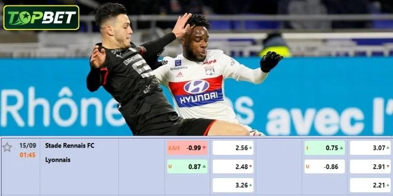 Ty Le Keo Chi Tiet Cho Tran Dau Stade Rennais Vs Olympique Lyonnais 