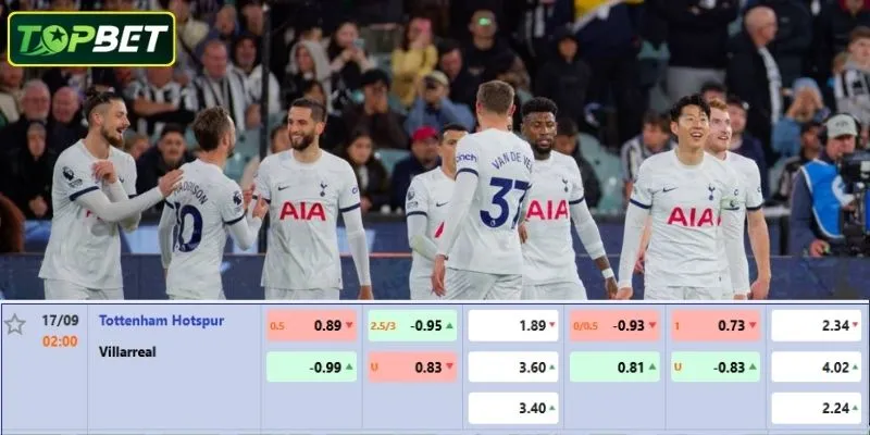 Ty Le Keo Chi Tiet Cho Tran Dau Tottenham Vs Villarreal