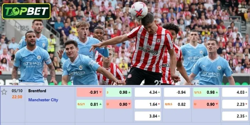 Ty Le Keo Chi Tiet Cho Tran Dau Brentford Vs Manchester City