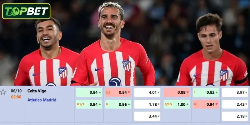 Ty Le Keo Chi Tiet Cho Tran Dau Celta Vigo Vs Atletico Madrid