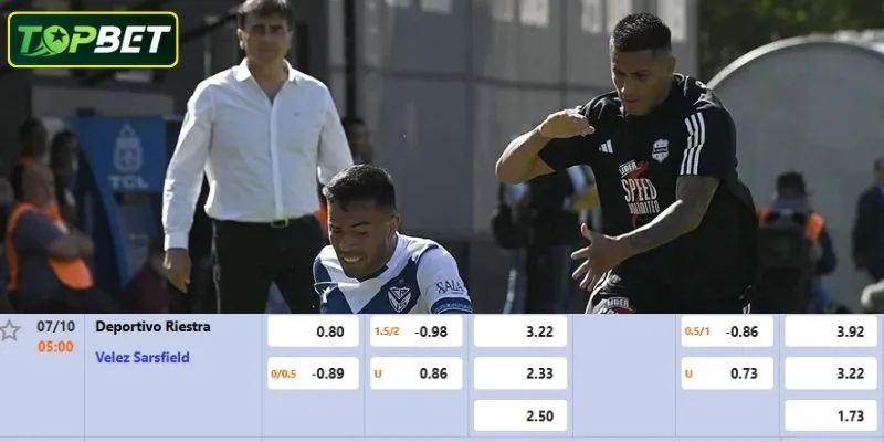 Ty Le Keo Chi Tiet Cho Tran Dau Deportivo Riestra Vs Velez Sarsfield