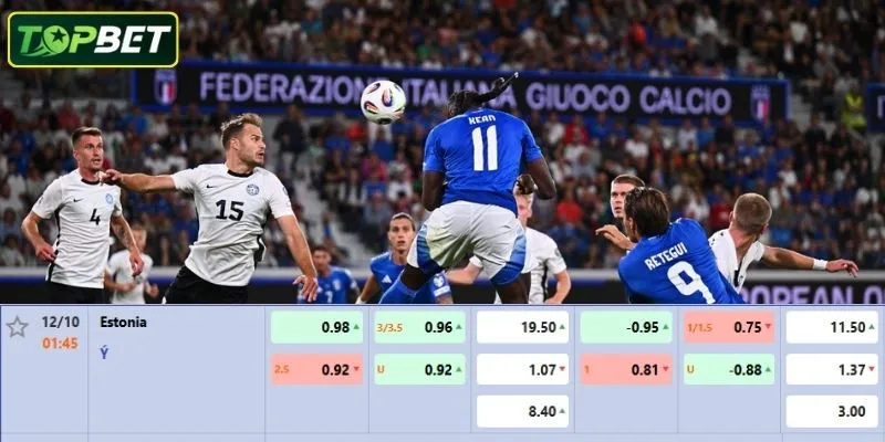 Ty Le Keo Chi Tiet Cho Tran Dau Estonia Vs Italia 