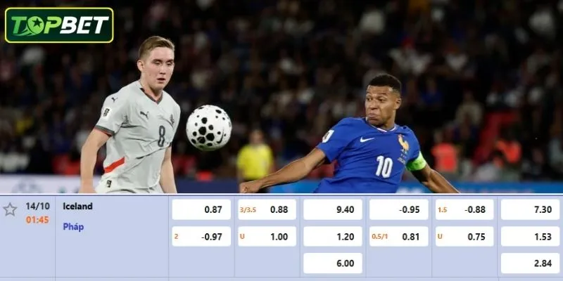 Ty Le Keo Chi Tiet Cho Tran Dau Iceland Vs Phap