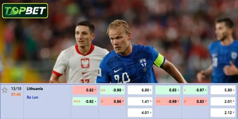 Ty Le Keo Chi Tiet Cho Tran Dau Lithuania Vs Ba Lan