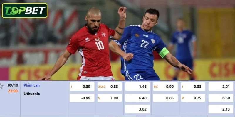 Ty Le Keo Chi Tiet Cho Tran Dau Phan Lan Vs Lithuania