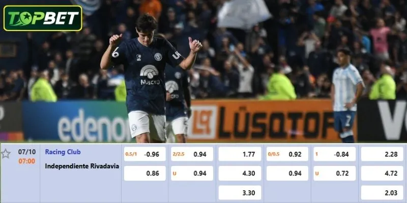 Ty Le Keo Chi Tiet Cho Tran Dau Racing Club Vs Independiente Rivadavia