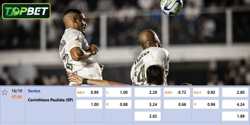 Ty Le Keo Chi Tiet Cho Tran Dau Santos Fc Vs Corinthians
