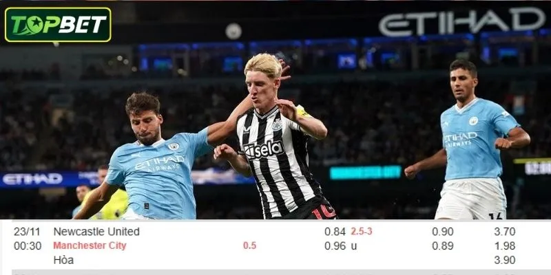  Ty Le Cuoc Chi Tiet Cho Cuoc Doi Dau Newcastle Vs Manchester City