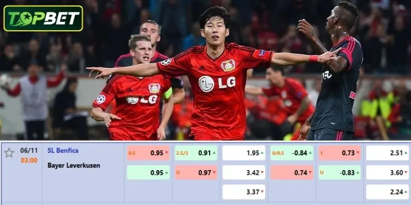 Ty Le Keo Chi Tiet Cho Tran Dau Benfica Vs Bayer Leverkusen