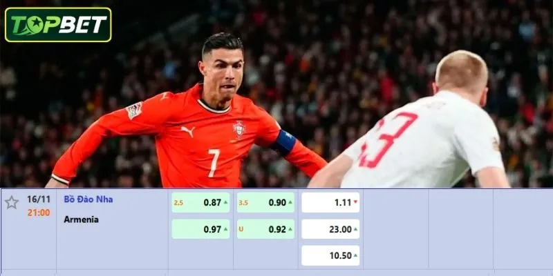 Ty Le Keo Chi Tiet Cho Tran Dau Bo Dao Nha Vs Armenia