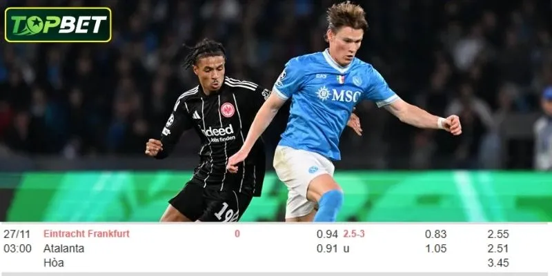 Ty Le Keo Chi Tiet Cho Tran Dau E.frankfurt Vs Atalanta
