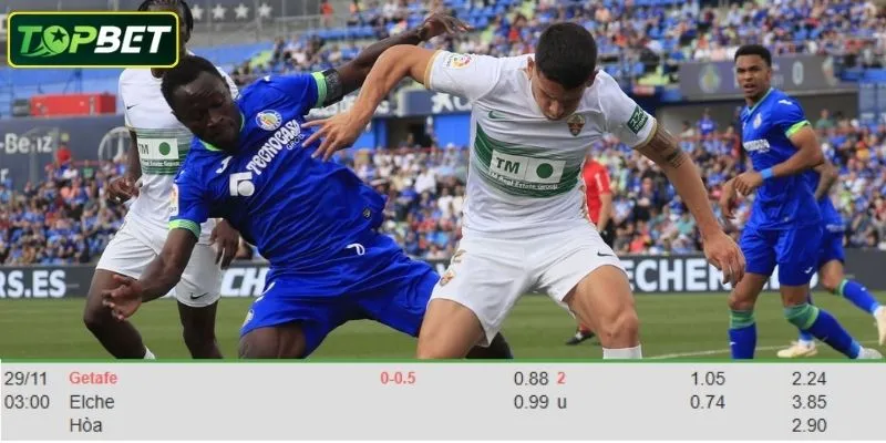 Ty Le Keo Chi Tiet Cho Tran Dau Getafe Vs Elche