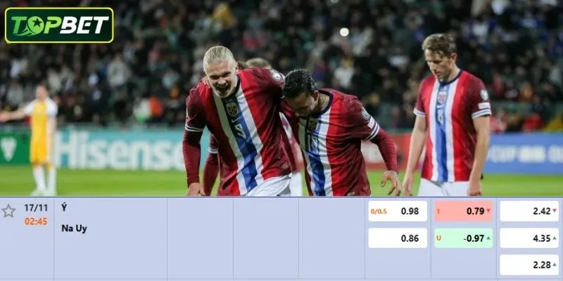 Ty Le Keo Chi Tiet Cho Tran Dau Italia Vs Na Uy