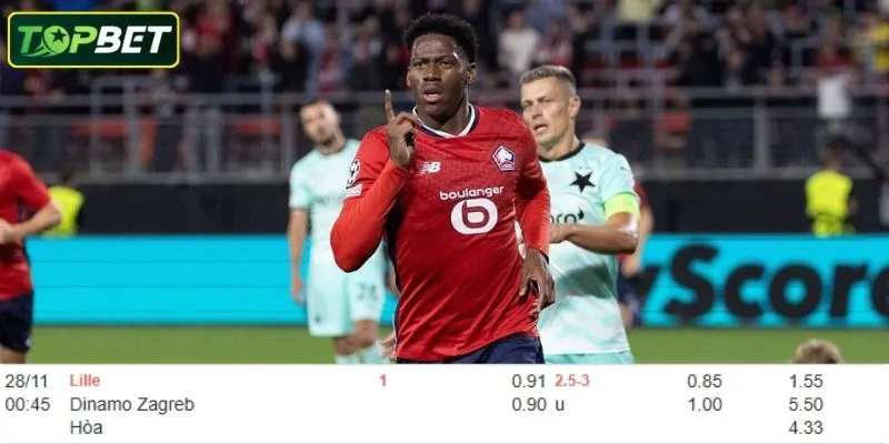 Ty Le Keo Chi Tiet Cho Tran Dau Lille Vs Dinamo Zagreb