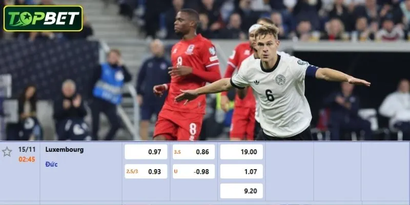 Ty Le Keo Chi Tiet Cho Tran Dau Luxembourg Vs Duc