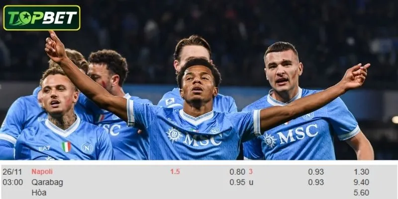 Ty Le Keo Chi Tiet Cho Tran Dau Napoli Vs Qarabag