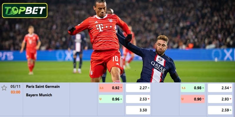 Ty Le Keo Chi Tiet Cho Tran Dau Paris Saint Germain Vs Bayern Munich