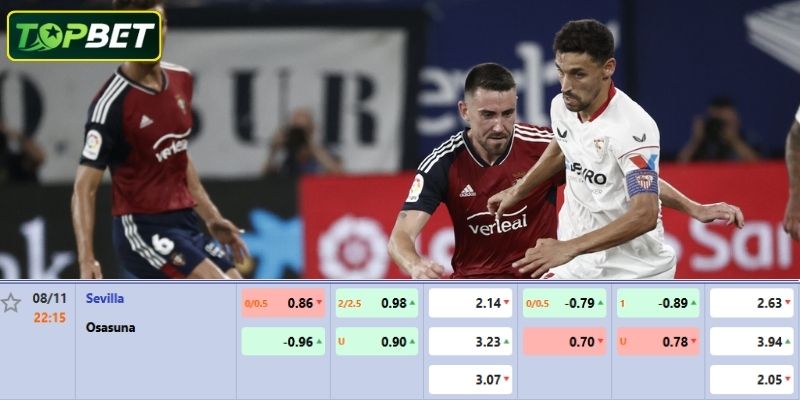 Ty Le Keo Chi Tiet Cho Tran Dau Sevilla Vs Osasuna